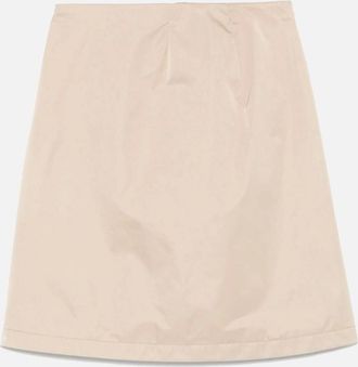 Moncler Womens Womens Mid Length Skirt Beige - Cream - Size: 12