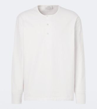 STUDIO NICHOLSON Kuyto cotton jersey Henley shirt