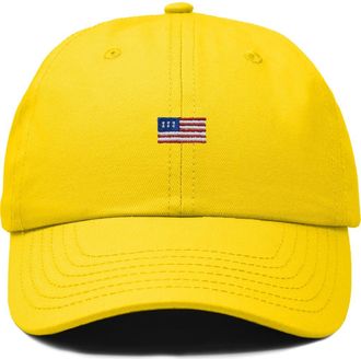 Dalix Lil Usa Flag Dad Cap in Gold at Nordstrom