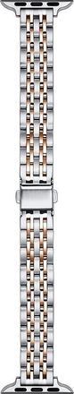 Posh Tech Rainey Skinny Stainless Steel Apple Watch Watchband in Silver/Rose Gold at Nordstrom