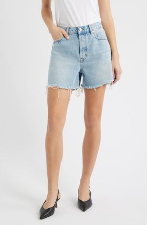 Frame Denim The Everyday Fray Hem High Waist Denim Shorts in Swindle at Nordstrom, Size 23