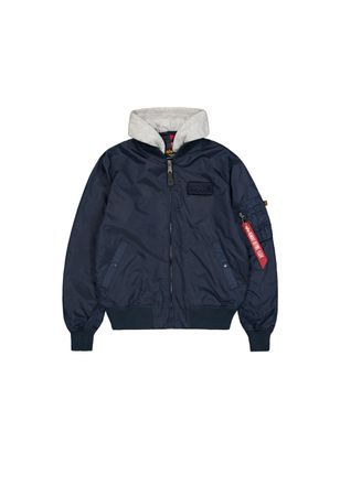 Alpha Industries Bomberjacke ALPHA INDUSTRIES MA-1 TT Hood Light, Herren, Gr. XXL, blau (rep.blau), Obermaterial: 100% Nylon, Futter: 100% Nylon, Kapuze: 75% Baumwolle