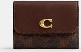 Coach Essential Card Holder Wallet In Signature Canvas