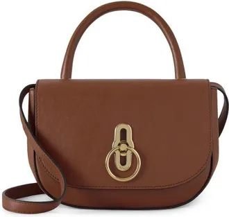 Mulberry Small Amberley Leather Top Handle Bag in Oak at Nordstrom