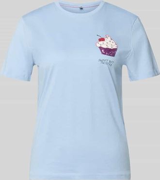 Only Shaped Fit T-Shirt aus reiner Baumwolle Modell KITA in Hellblau, Gr&ouml;&szlig;e XL