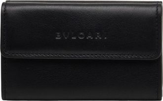 Bulgari Black Leather Wallet (Tri-Fold) (Pre-Owned)