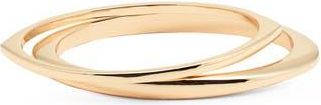 Open Edit Set of Two Pointed Oval Bangles in Gold at Nordstrom Rack