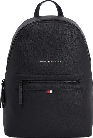 Tommy Hilfiger Cityrucksack TOMMY HILFIGER Essential, Herren, Gr. B/H/T: 31cm x 40cm x 15cm, schwarz, Lederimitat, Basic, Rucks&auml;cke Cityrucksack, f&uuml;r Laptops bis 14