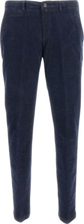 BRIGLIA 1949 Broeken, Heren, Blauw, L, Leer, Slim-fit Broeken