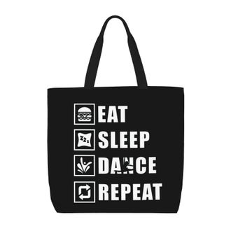 Generic Women Handbag Eat Sleep Dance Repeat Women Tote Bag Casual Folding Shoulder Bags, For Wedding, Gym, Daily, Holiday, Swim