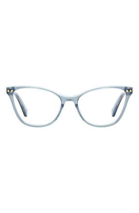 Kate Spade New York elora 50mm cat eye reading glasses in Crystal Blue at Nordstrom