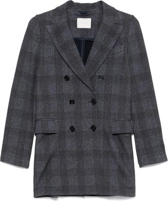 Circolo 1901 checked blazer - women - Cotton/Elastane - 38 - Blue