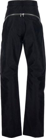 Rick Owens Mens Pants Bolan Banana Black Stretch Cotton Trousers