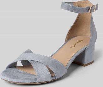 Tamaris Tamaris Sandaletten mit Velourslederoptik in Hellblau, Gr&ouml;&szlig;e 36