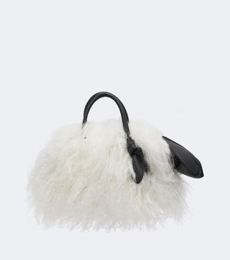 Jacquemus Turismo Small shearling bowling bag