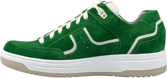 Durea Schoenen, Dames, Groen, 37 EU, Leer, 6299 Sneaker