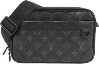 Louis Vuitton Tweedehands Canvas Louis Vuitton tassen - Dames - Vintage Schoudertas - Zwart - ONE Size - Vintage