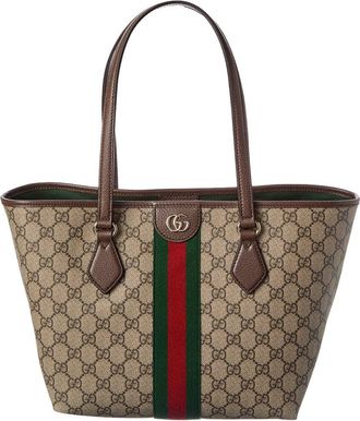 Gucci Ophidia Small Gg Supreme Canvas & Leather Tote