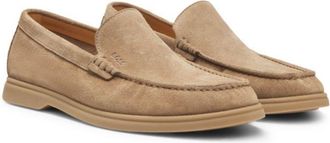 BOSS Suede loafers with contrast outsole