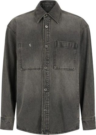 Wooyoungmi Camicia in Denim con Logo sul Retro - - Shirts - Uomo - Grigio - S