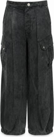 Pinko Pinko Broeken - Dames - Wijde Broeken - Zwart - L - Broeken