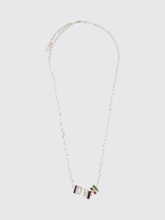Celine Collana regolabile in ottone smaltato con charm e strass incastonati