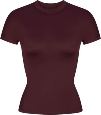 Nike (WMNS) Nike x SKIMS Shine Mock-Neck Short-Sleeve Top Currant TPTSH2714-CUR