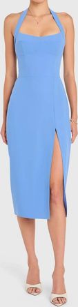 Amanda Uprichard Antonella Midi Dress In Blue