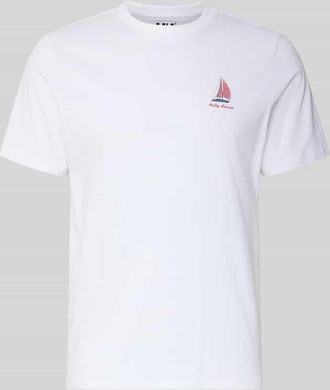 Helly Hansen T-Shirt mit Logo- und Motiv-Print Modell SHORELINE in Weiss, Gr&ouml;&szlig;e XXL