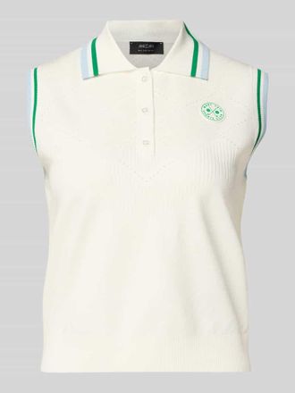 Marc Cain Regular Fit Weste aus Viskose-Mix in Strick-Optik in Offwhite, Gr&ouml;&szlig;e 34