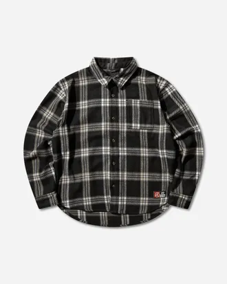 Nike Jordan Men s Flight Flannel Shirt Black / Pale Ivory