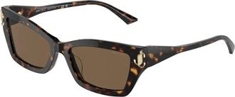 Jimmy Choo London Cat-eye Zonnebril - Dames - Zonnebrillen - Bruin - 53 MM - Accessoires