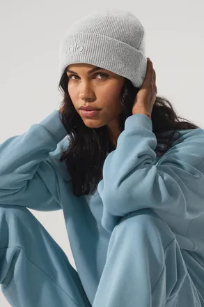 Alo | Notable Beanie Hat in Athletic Heather Grey