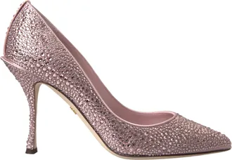 Dolce & Gabbana Pink Strass Crystal Heels Pumps Womens Shoes (Pre-Owned)
