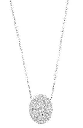 Effy Sterling Silver Diamond Pendant Necklace in White at Nordstrom Rack, Size 18