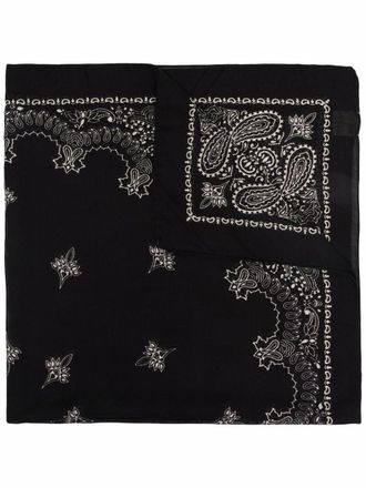 Destin paisley-print scarf - Black