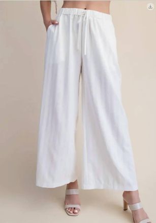 Glam Nantucket Wide Leg Pants In White