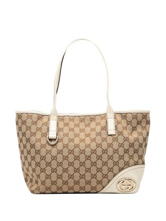 Gucci 2016-2025 GG Canvas New Britt tote bag - Brown