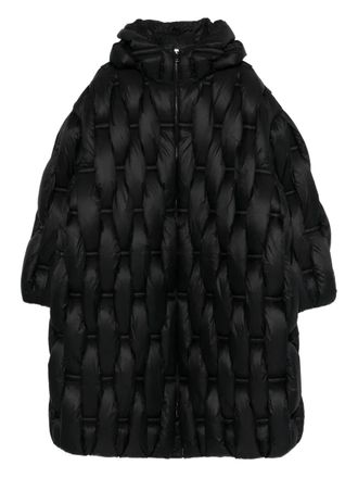 RAXXY quilted hooded coat - Black