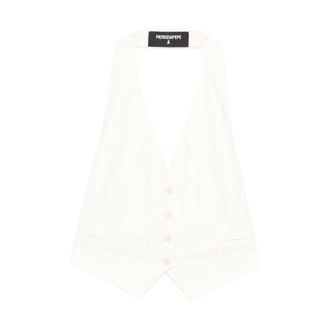 Patrizia Pepe Dames, Jassen, Wit, Maat: L Viscose