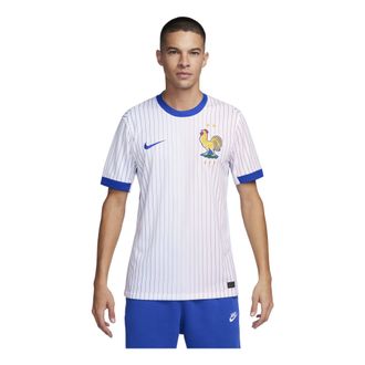 Nike France FFF 24/25 Stadium Away Soccer Jersey White Blue FJ4273-100