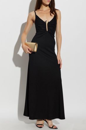 CHRISTOPHER ESBER Droplet Crystal Clasp Cami Dress, Womens, Black