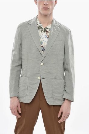 Altea Mixed-Linen Blazer TITO with 2 Patch Pockets size 48