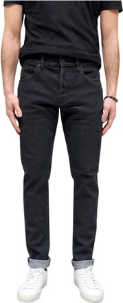 Pantaloni Torino Slim-fit Jeans - Heren - Slim Fit Jeans - Zwart - W36 - Leer - Jeans