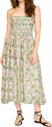 Mirth Puglia Ankle Length Dress In Lavender Bloom