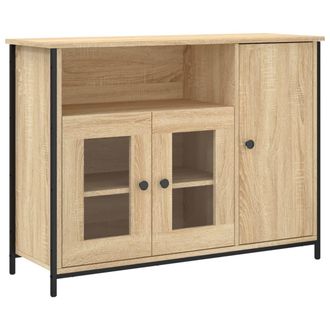 vidaXL Aparador De Madera De Ingenier&iacute;a Roble Sonoma 100x35x75 Cm Vidaxl