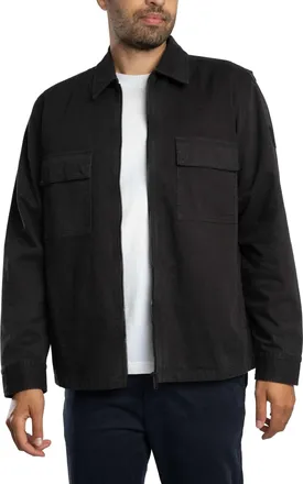 HUGO BOSS Lorum Zip Overshirt, Zwart