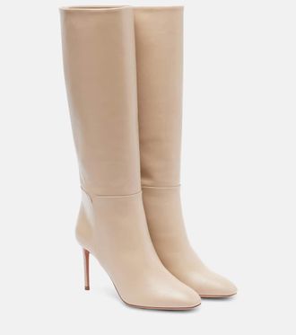 Aquazzura Sellier 85 leather knee-high boots