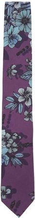 Lords of Harlech Taddeo Merino Wool Tie in Valencia Floral Plum at Nordstrom