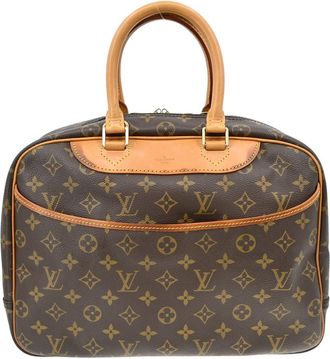 Louis Vuitton Deauville Handbag Monogram Canvas Brown Canvas Handbag (Pre-Owned)